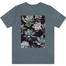 Load image into Gallery viewer, T-shirt &quot;Succulentes&quot; Heather Slate_Ardoise Moucheté
